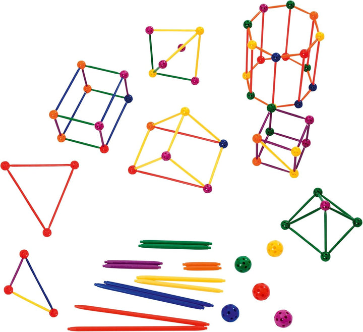 Betzold - Geometrie Steckbaukasten 330 Bauteile - Mathematik-Lehrmittel Grundschule Nocolor, Nocolor