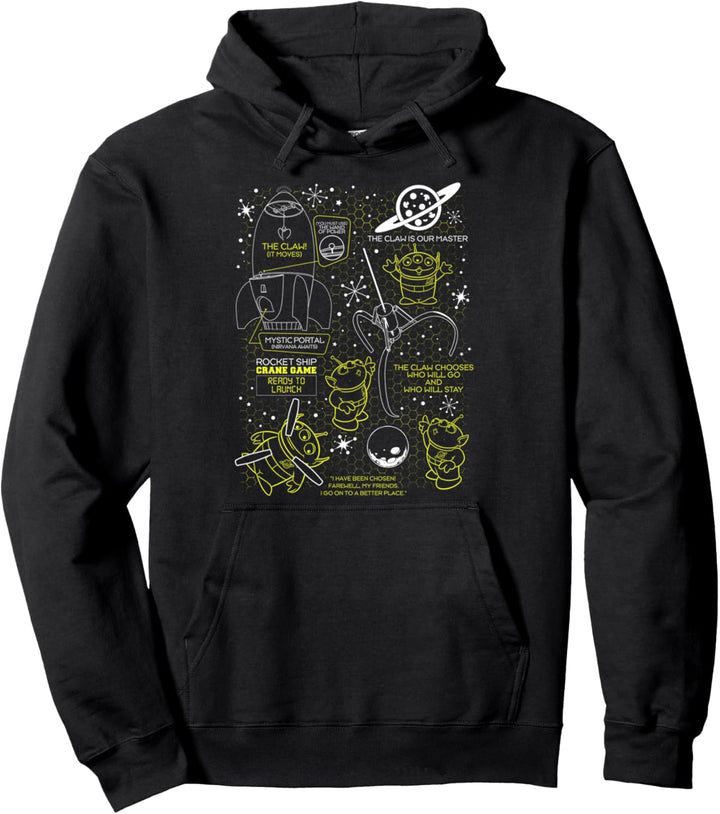 Disney Pixar Toy Story Aliens The Claw Machine Poster Pullover Hoodie