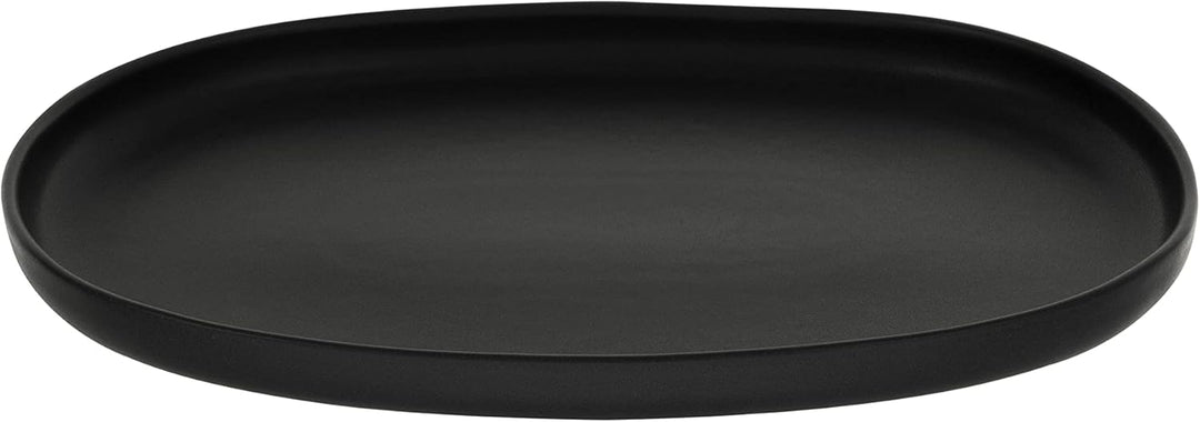 CreaTable, 30002, Serie Uno Black - Servierplatte oval, Geschirrset, Servierplatte 1 teilig Black Se