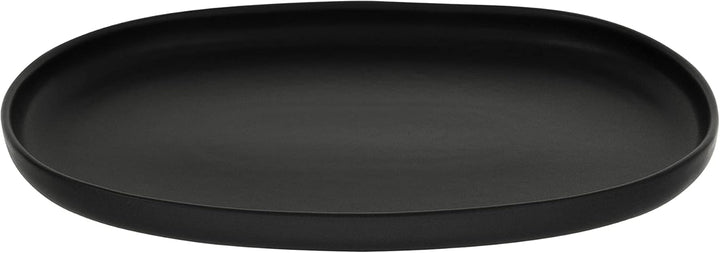 CreaTable, 30002, Serie Uno Black - Servierplatte oval, Geschirrset, Servierplatte 1 teilig Black Se