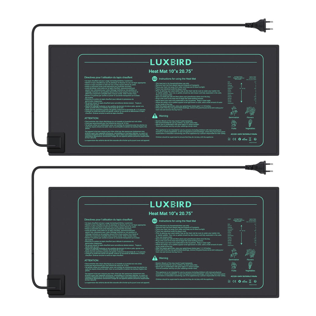 LUXBIRD 2er-Pack Heizmatte Zimmergewächshaus Wärmematte Reptil Dragon Temperatur Heizkissen Amphibie