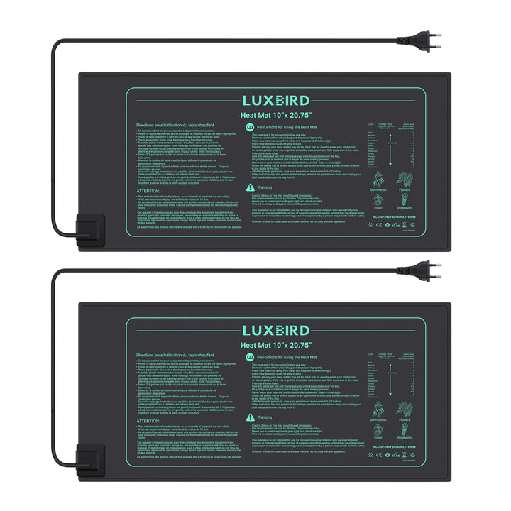 LUXBIRD 2er-Pack Heizmatte Zimmergewächshaus Wärmematte Reptil Dragon Temperatur Heizkissen Amphibie