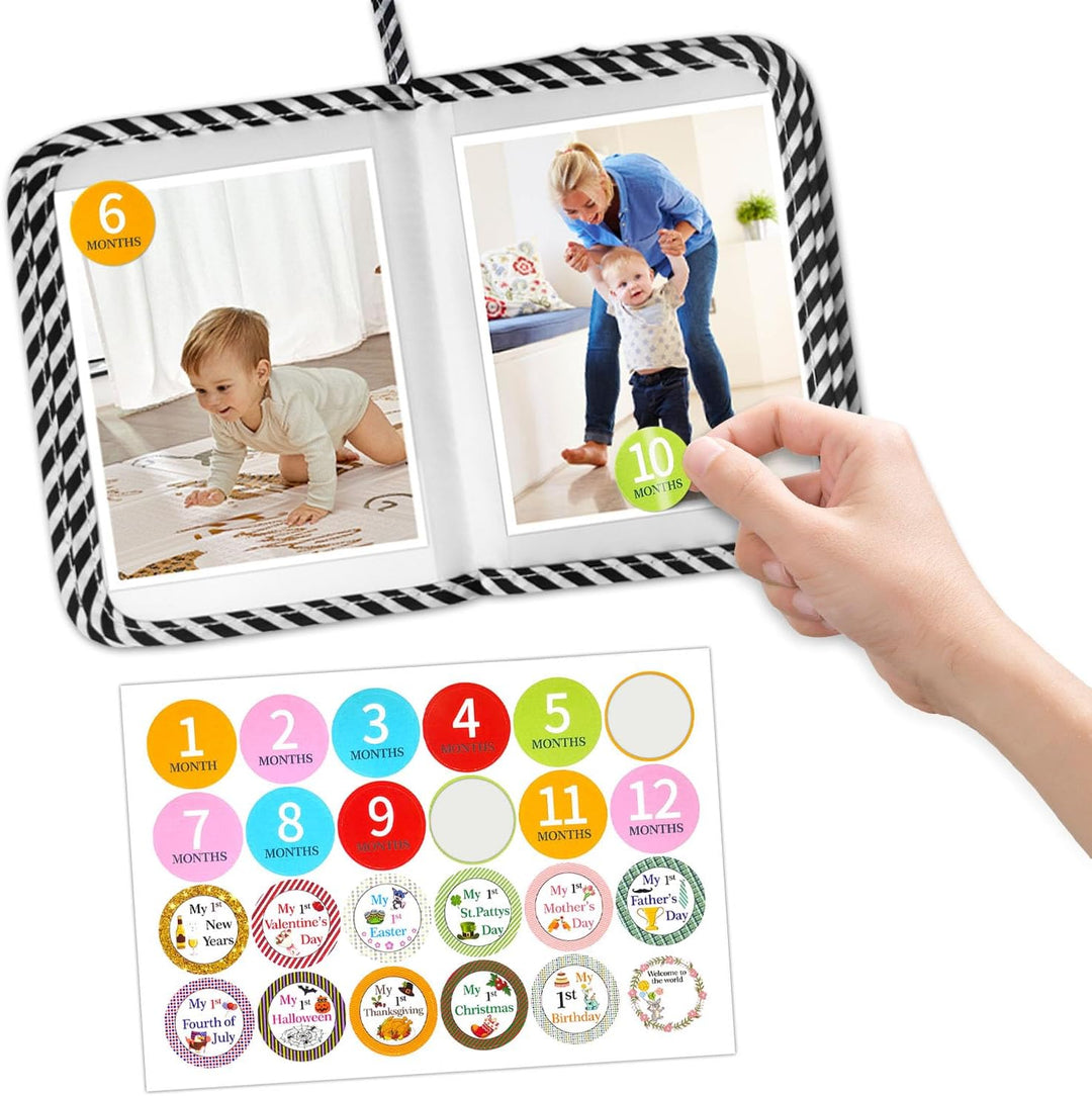 Boczif Baby-Fotoalbum, Baby-Memory-Buch für 18 Bilder, weiches Fotobuch aus Stoff mit Baby-Versicher