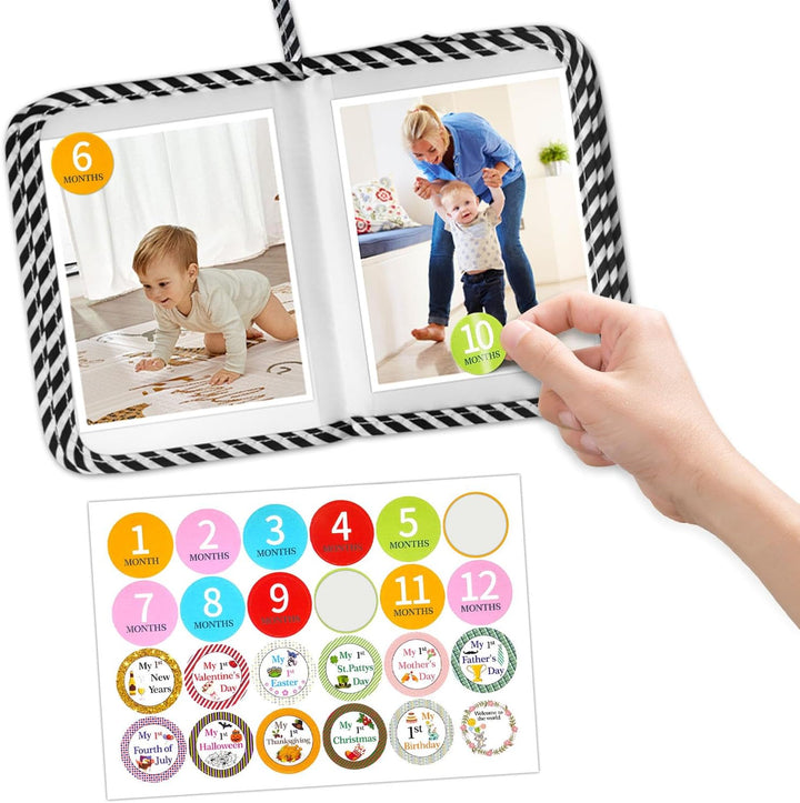 Boczif Baby-Fotoalbum, Baby-Memory-Buch für 18 Bilder, weiches Fotobuch aus Stoff mit Baby-Versicher