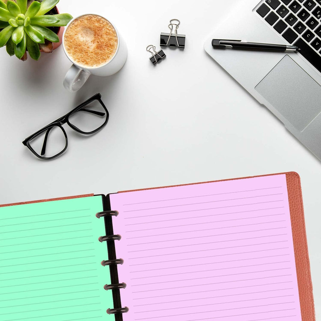 Nachfüllpapier in Briefgrösse, A4, lose Blätter, für TUL Custom Notizsystem, Discbound Notizbuch, Pl