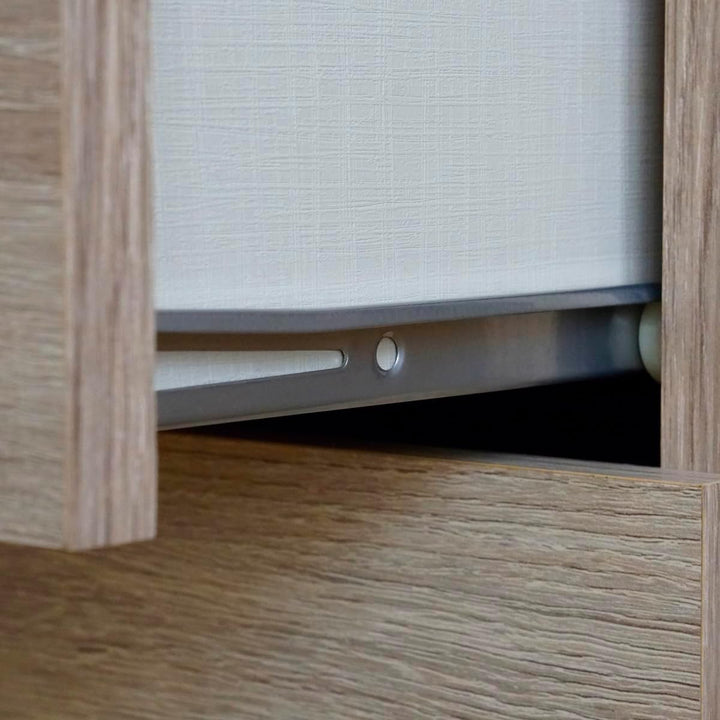 Muebles Pitarch | Hochkommode 6 Schubladen mit Metallführungen, Schlafzimmerkommode, Cambrian Eiche,