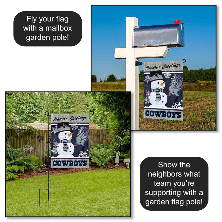 Dallas Cowboys Holiday Winter Snow Garden Flag Double Sided Banner