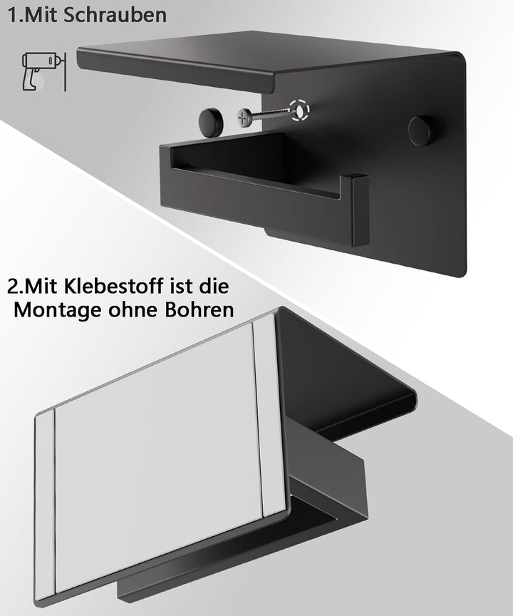 Aikzik Toilettenpapierhalter Ohne Bohren, Selbstklebend Toilettenpapierrollenhalter Edelstahl Klopap