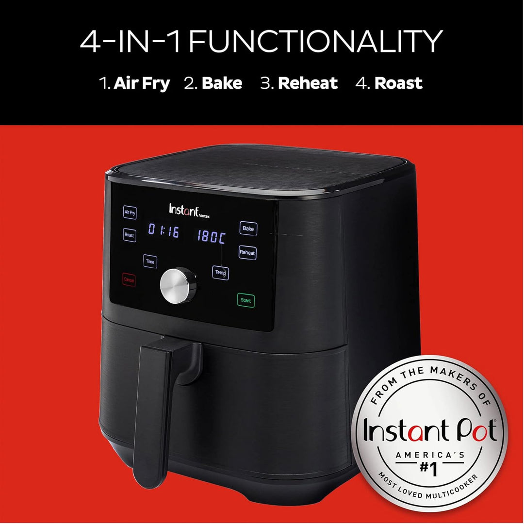 Instant Pot Brands Vortex 4-in-1-Heissluftfritteuse 1700W 5,7L Minibackofen - Gesundes Heissluft-Fri