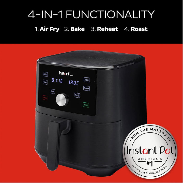 Instant Pot Brands Vortex 4-in-1-Heissluftfritteuse 1700W 5,7L Minibackofen - Gesundes Heissluft-Fri