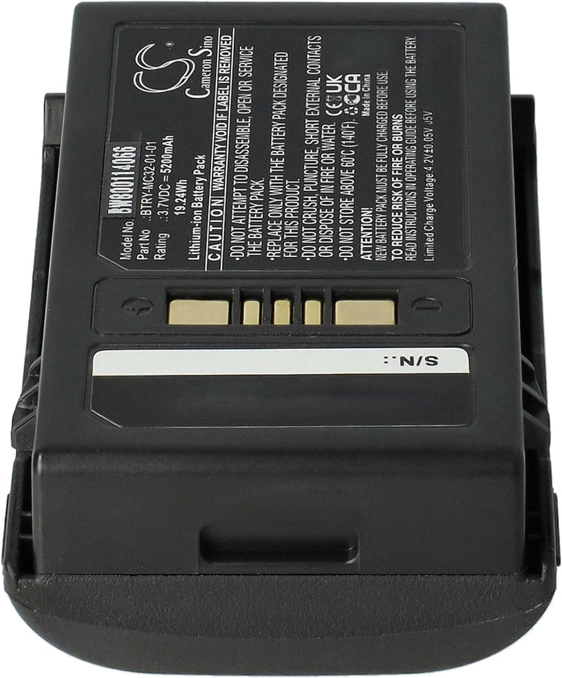 vhbw Akku kompatibel mit Motorola Symbol MC3200, MC32N0 Barcodescanner POS (5200mAh, 3,7V, Li-Ion)