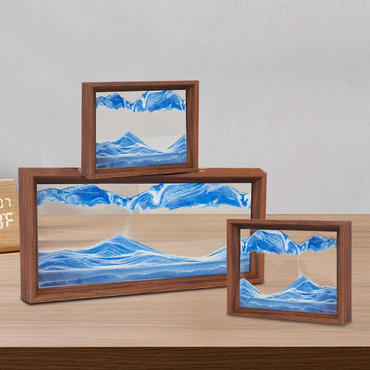 AzureLeap Sandbilder zum Drehen 3D Sandscape die Sandkunst in Tiefsee Fliessende Sandmalerei Sandbil