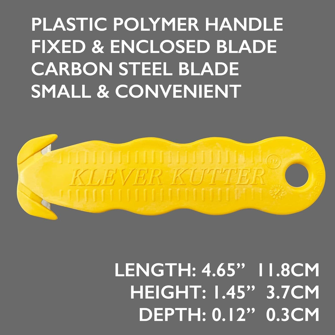 Klever Kutter KCJ-1Y Sicherheits-Boxenschneider, 5 Stück, gelb, Gelb