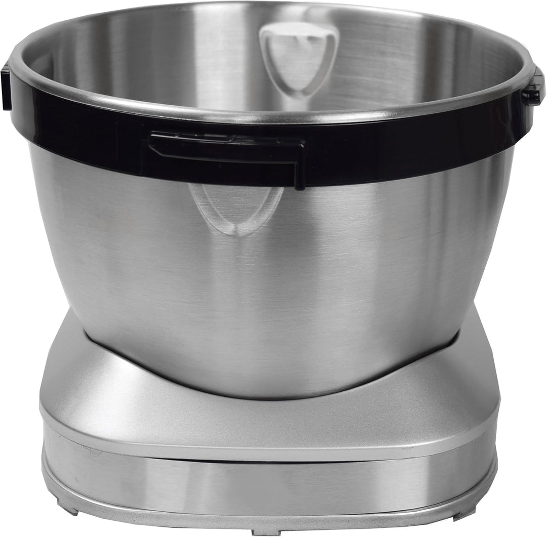 Syntrox Germany KM-600W Küchenmaschine Knetmaschine Mixer, Edelstahl-Behälter, 4 Liter, silber