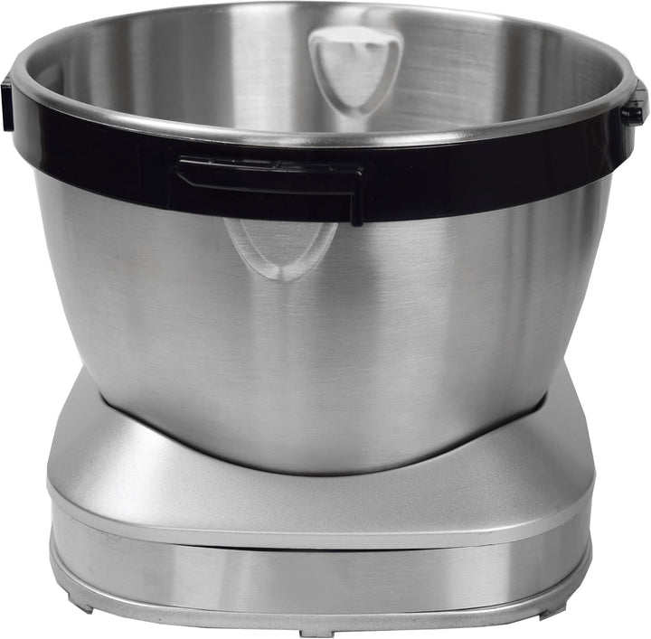 Syntrox Germany KM-600W Küchenmaschine Knetmaschine Mixer, Edelstahl-Behälter, 4 Liter, silber