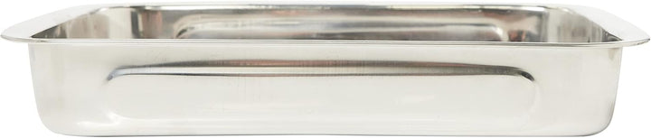 Ibili Bräter mit Griffen 35x19x5,5 cm aus Edelstahl, silber, 26 cm 35 x 19 x 5.5 cm, 35 x 19 x 5.5 c