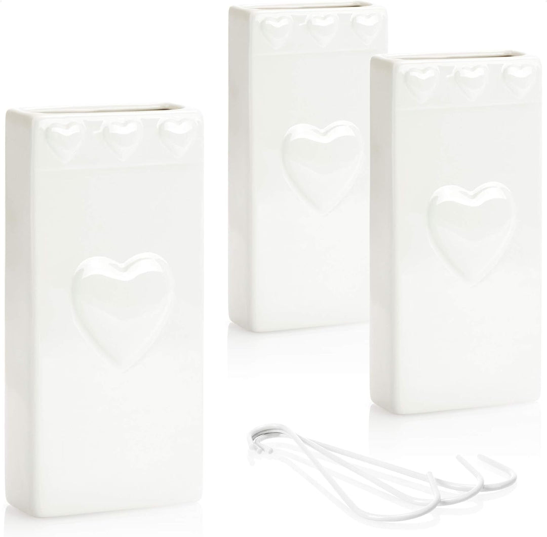 com-four® 3x Luftbefeuchter Heizung - Heizkörper Luftbefeuchter mit Herzmuster - Heizung Wasserverdu