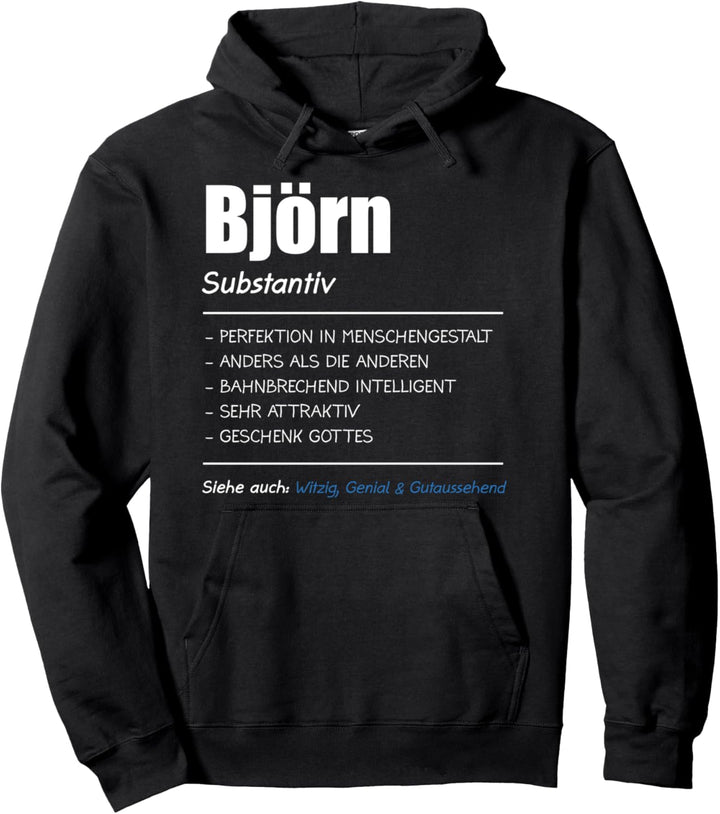 Björn Name Vorname Geschenk Pullover Hoodie
