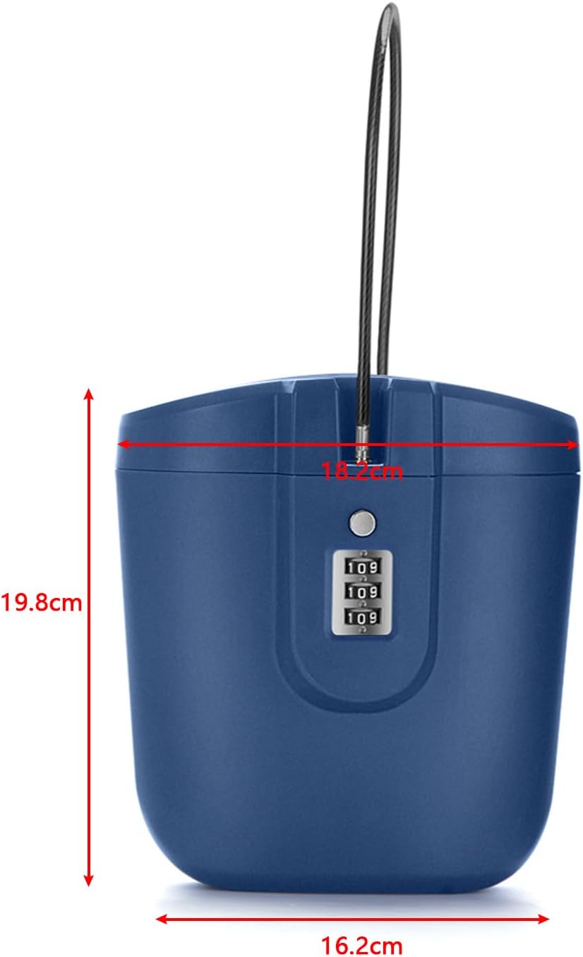 Strandtresor mit Zahlen-Schloss & Anti-Diebstahl - Tragbare Sicherheitsbox für Strand, Camping, Reis