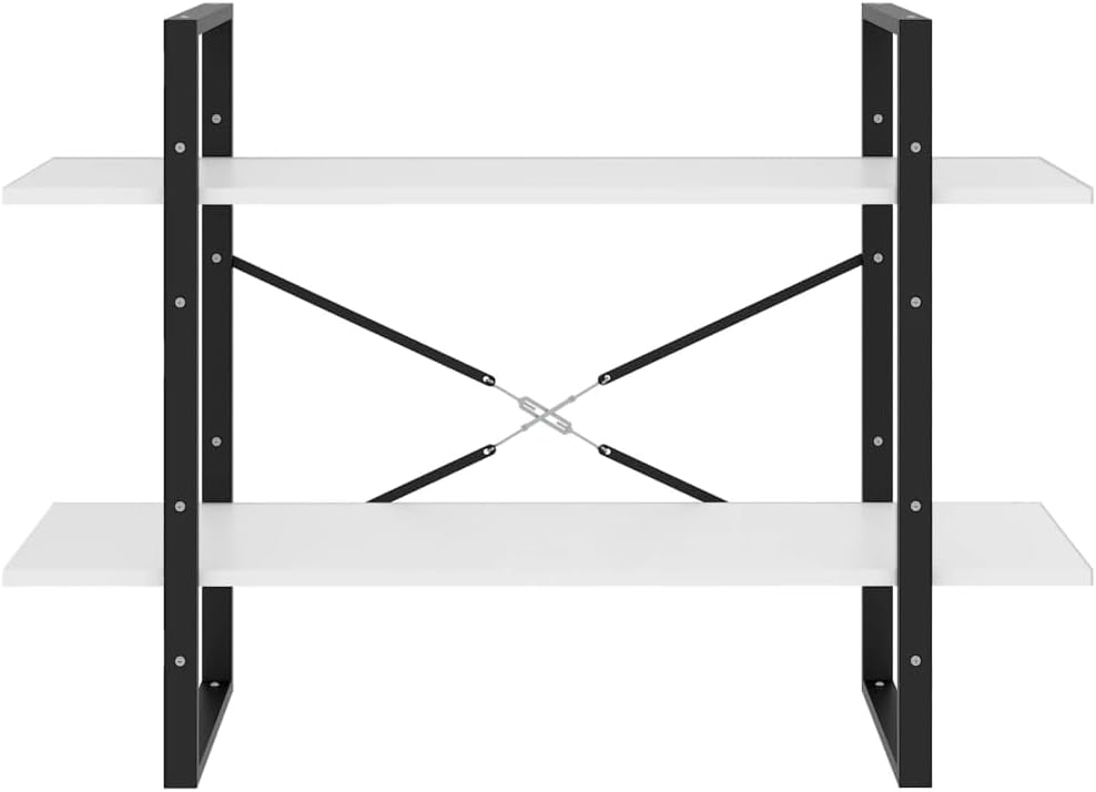 vidaXL Bücherregal 2 Fächer Industriestil Standregal Wandregal Bürorregal Aktenregal Regal Mehrzweck