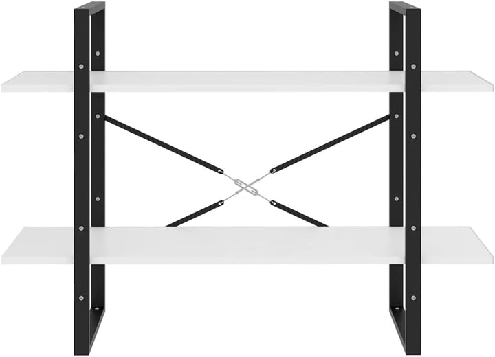vidaXL Bücherregal 2 Fächer Industriestil Standregal Wandregal Bürorregal Aktenregal Regal Mehrzweck