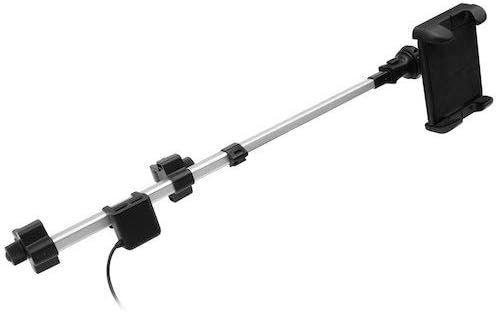 Macally HRMOUNTPRO4UAC, Kopfstützen Autohalterung mit USB Ladegerät für alle iPad & Tablet PCs bis 2