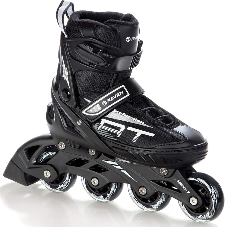 4in1 Inlineskates/Triskates/Rollschuhe/Schlittschuhe Raven Profession Schwarz 31-35(20,5cm-22,5cm),