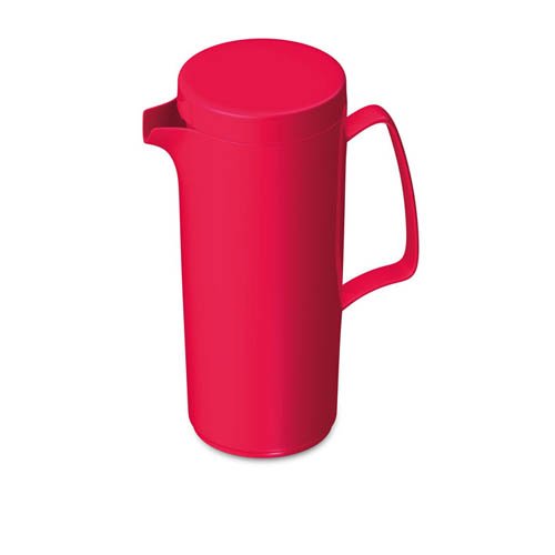 Kindergeschirr Kanne mit Deckel Valon, 1 Liter - erdbeerrot -Saftkanne Milchkanne Kaffeekanne Teekan