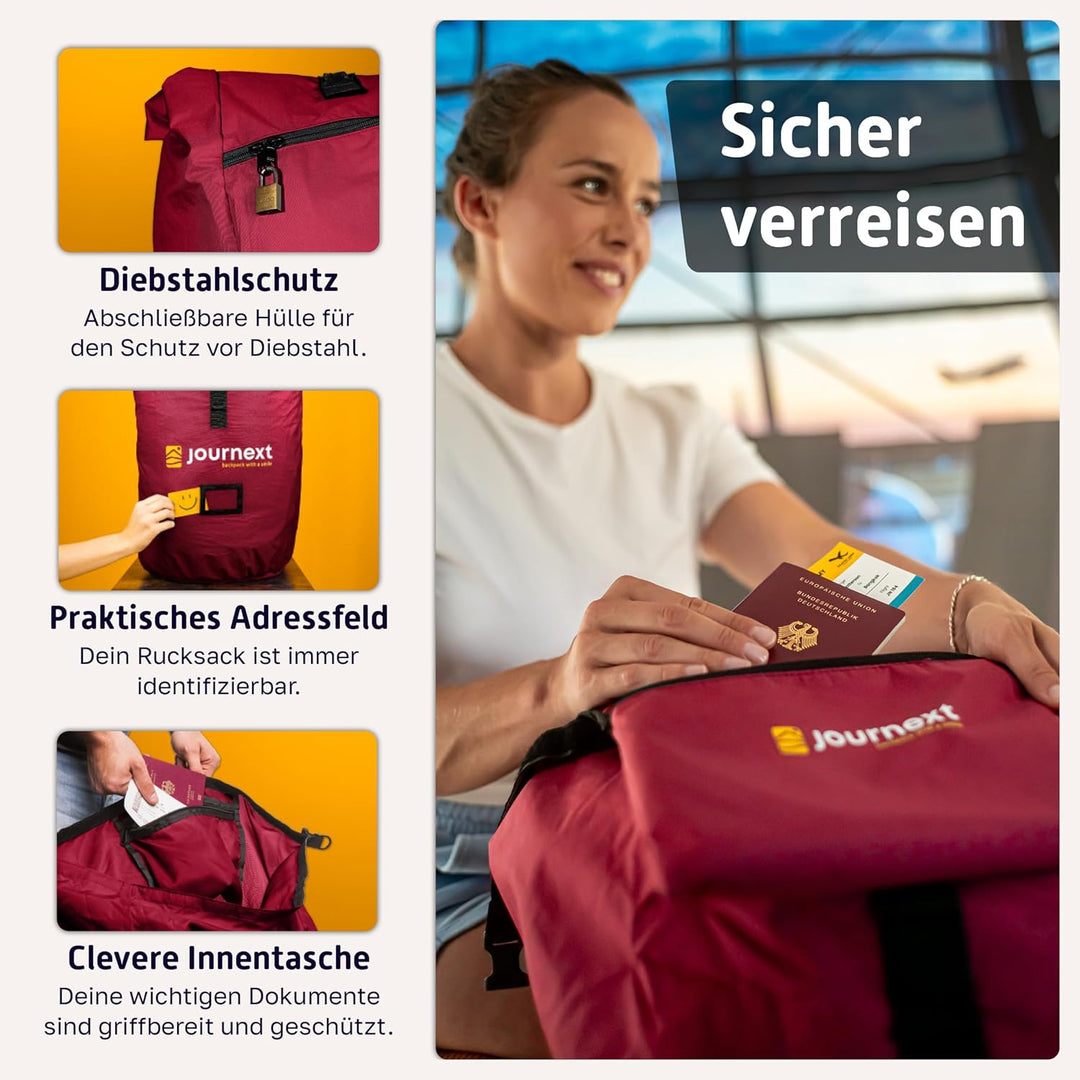 Journext 2 in 1 Rucksack Schutzhülle & Regenschutz/Flight Cover Rucksack/Rucksack Schutzhülle Flugze