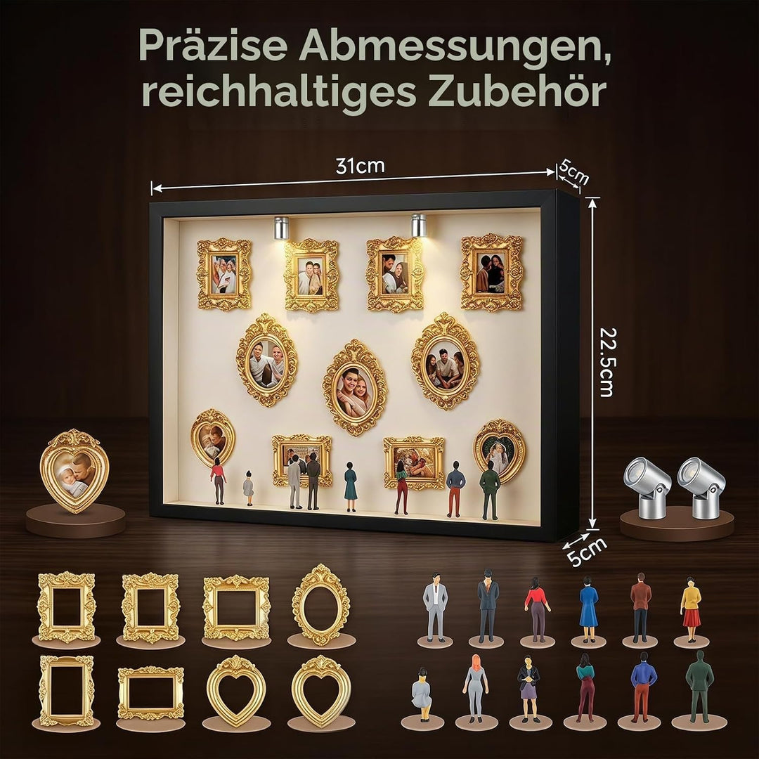 DIY Mini Museum Silhouette Box, DIY Mini Museum Bilderrahmen, Mi ni Figuren, Mi ni Menschen Figuren
