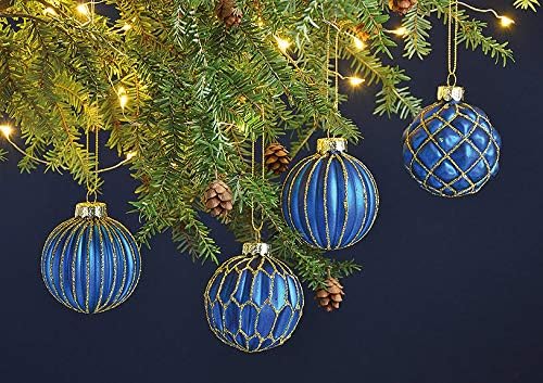 MC 12er Set edle Luxus Glas Weihnachtskugeln Ø 6cm Weihnachtsbaum Kugeln Christbaumkugeln Weihnachts