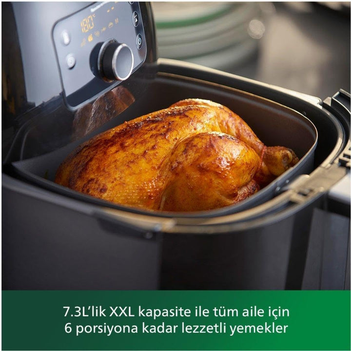 Philips Premium Airfryer XXL - 7.3L, Fritteuse ohne Öl, Rapid Air und Fettentfernungstechnologie, Nu