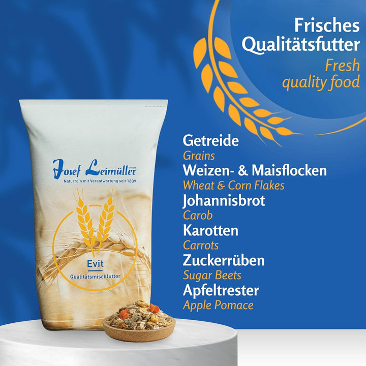 Leimüller Alpaka Futter Müsli 20 kg | Artgerechtes Alpakafutter aus Österreich | Futter für Alapakas