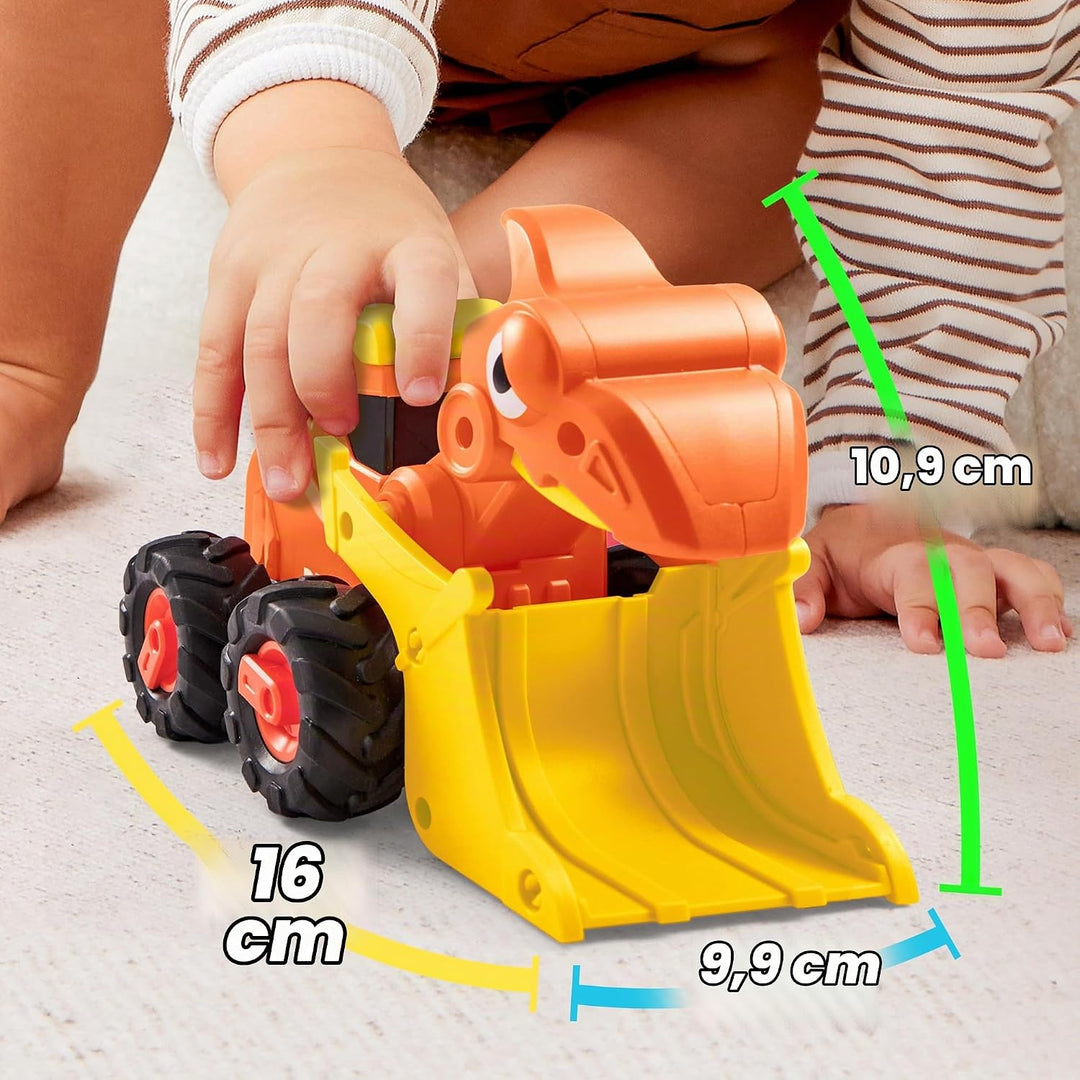 JOYIN 4 Stück Bagger Auto Spielzeug für 1 2 3 4 5 Jahren Kinder, Aufziehauto, Sandkasten Sandspielze