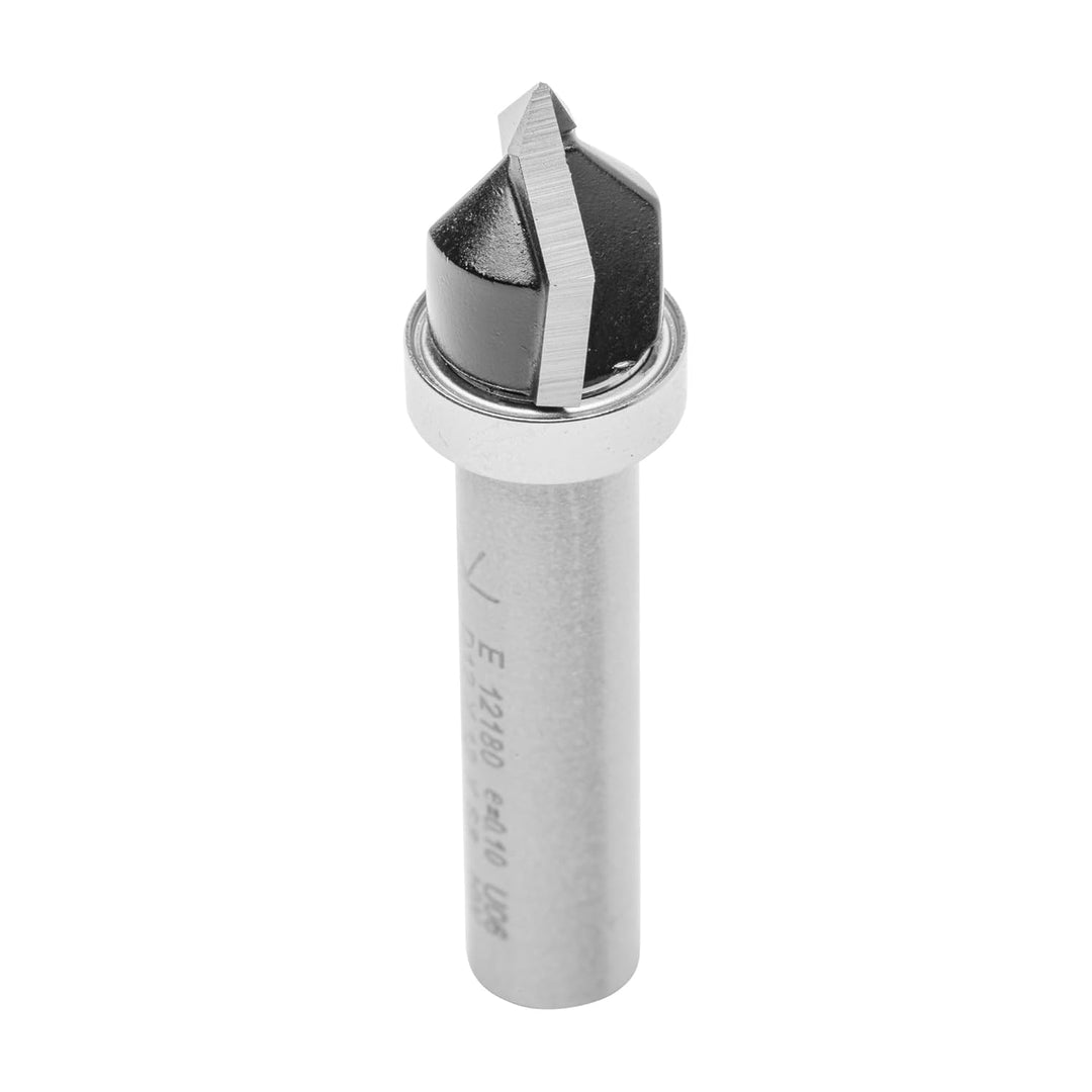 ENT 12180 V-Nutfräser und Schriftenfräser HW, Schaft (S) 8 mm, Durchmesser (D) 12 mm, NL 12 mm, E 90