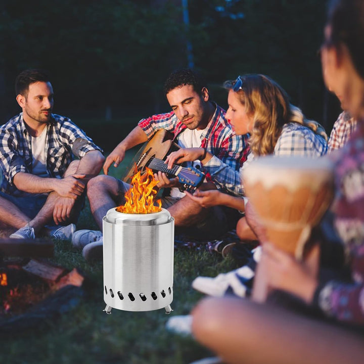 Mini Rauchfreie Feuerschale Feuerschale Klein Campingkocher für den Aussenbereich Edelstahl Tragbar