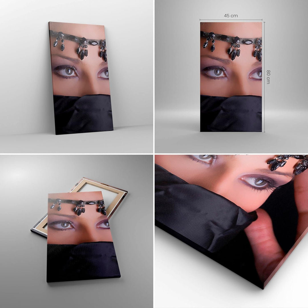 Bilder auf Leinwand Orient weiblich modell dekoration Leinwandbild mit Rahmen 45x80cm Wandbilder Dek