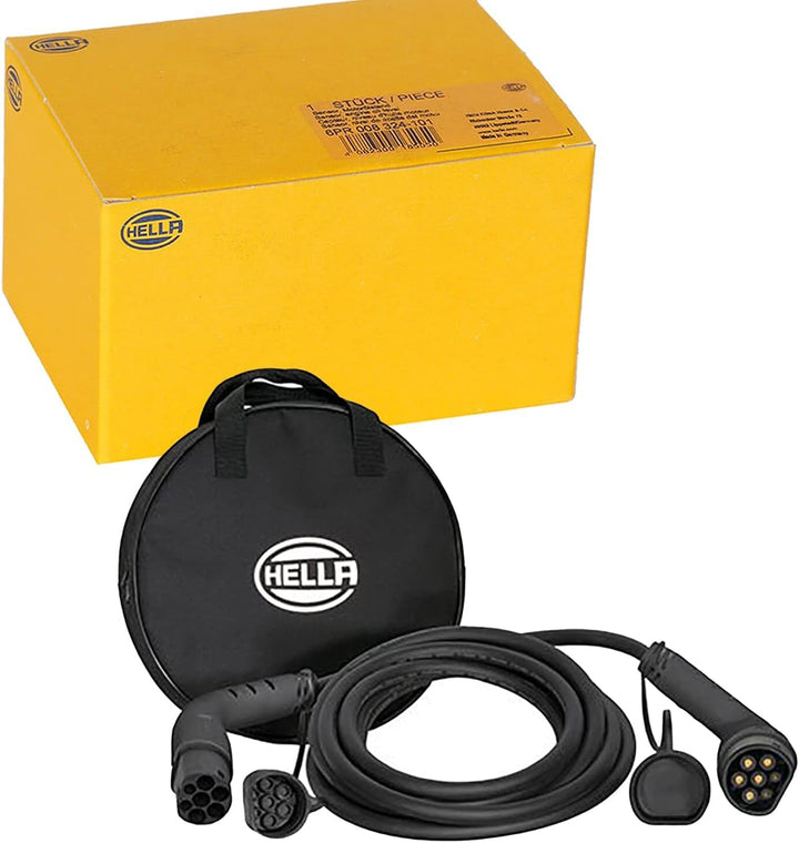 HELLA 8KE 358 255-021 Typ 2 Ladekabel 22KW für EV Elektroautos und Plug-in Hybrid - 3phasig - 32A -