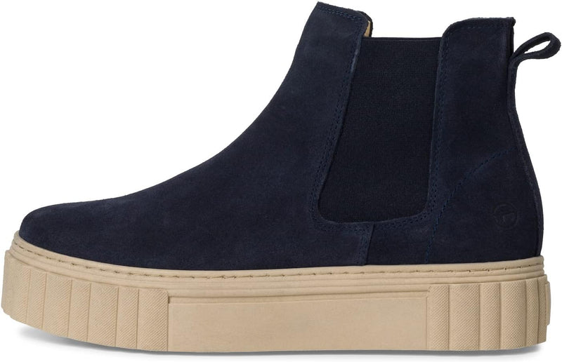 Tamaris Damen Chelsea Boots, Frauen Stiefeletten,Wechselfussbett 40 EU Blau Navy, 40 EU Blau Navy