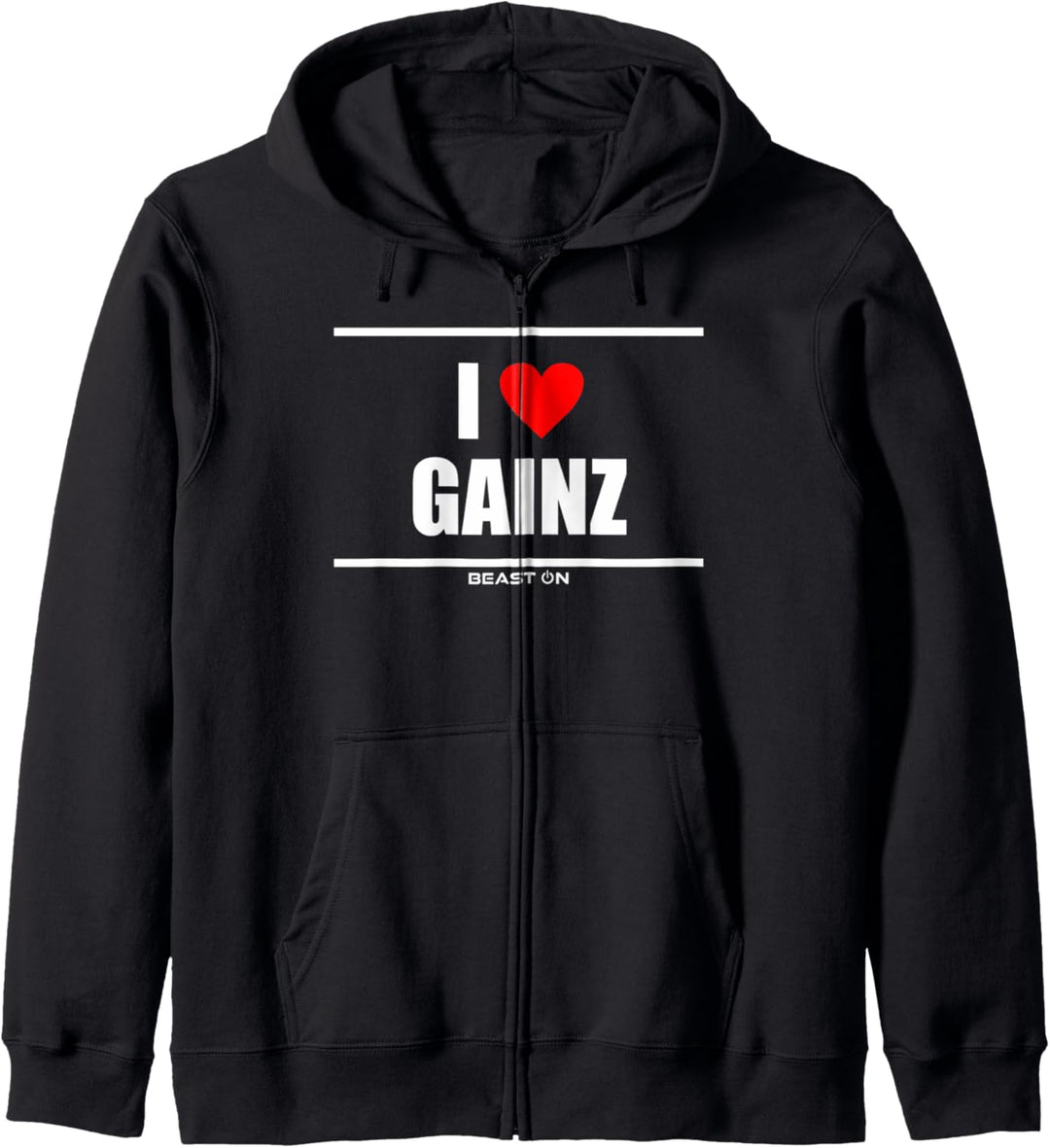 I Love Gainz Gains Bodybuilding Gym Fitness Training Sprüche Kapuzenjacke