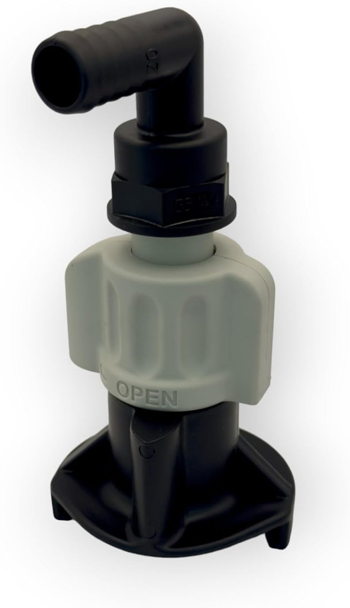 Piusi SEC-Anschluss für AdBlue/DEF- und Wasserfässer mit 90° Ausgang und 3/4"-Schlauchhalter | F1545