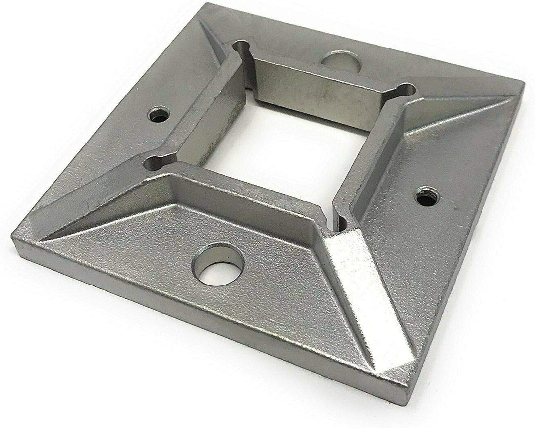 Edelstahl Geländerpfosten mit Bodenflansch Handlauf Treppengeländer Balkon (90 cm), 90 cm