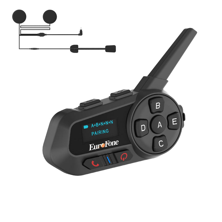 EuroFone S6-1200-A Motorrad Bluetooth Headset 1200M 2 Personen Voll-Duplex drahtlose Motorrad-Gegens
