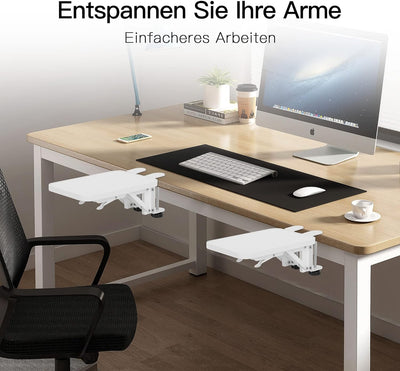 aleawol Ergonomische Armauflage Schreibtisch Extender 30 x 17cm Computer Armlehne 90° Faltbare Handg