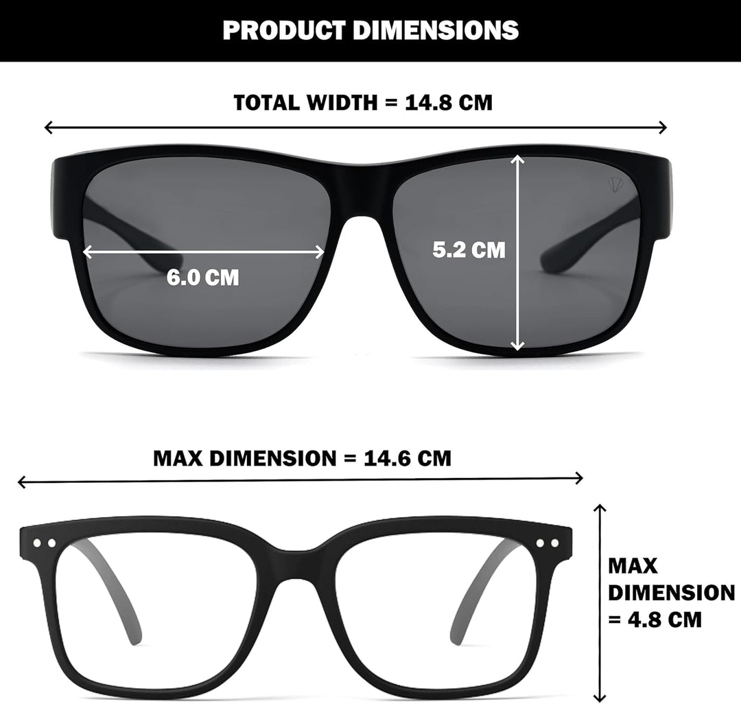 Polarisiert Überzieh Sonnenbrille mit Antireflex, Überbrille Sonnenbrille für Brillenträger, Ultrale