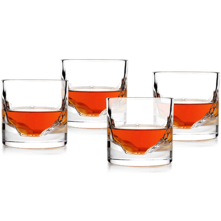 LIITON Whisky Gläser Grand Canyon 4-teilig aus Kristallglas, Tumblergläser, Geschenke für Männer für