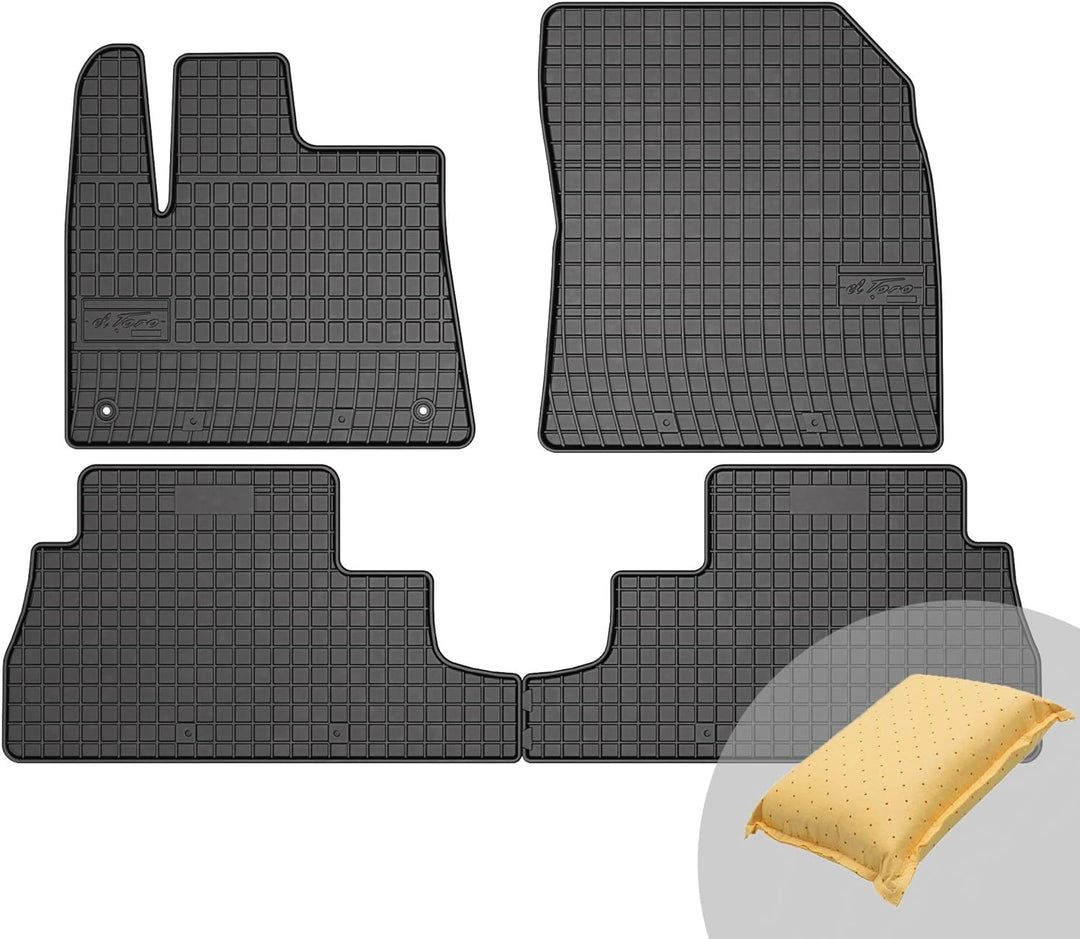 FROGUM EL Toro Gummimatten Ganzjähriges-Set von Autofussmatte Auto Fussmatten für Citroën Berlingo I