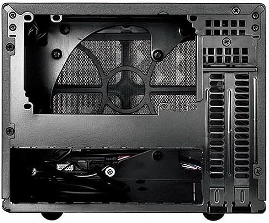 SilverStone SST-SG13B-Q - Sugo Mini-ITX kompaktes Cube Gehäuse, Plastik-Frontblende mit Faux-Alumini