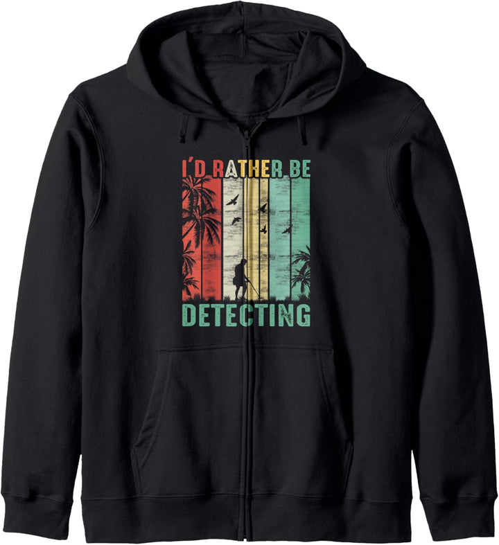 Rather Be Detecting Metalljäger Retro Herren-Detektorist Kapuzenjacke