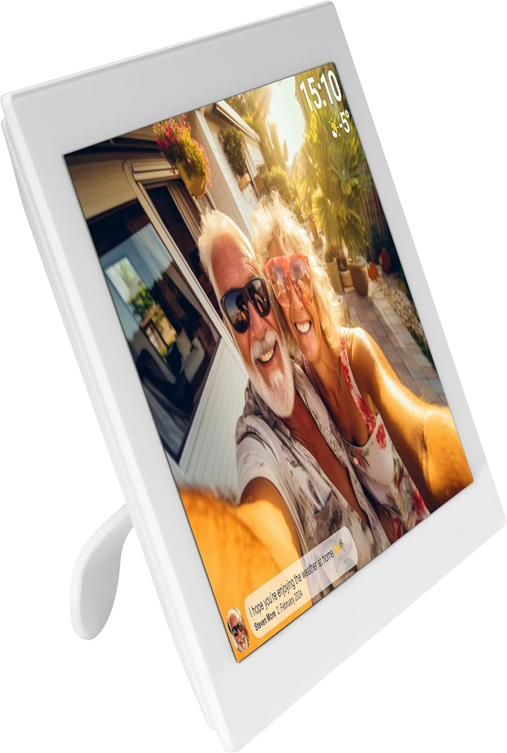Denver Digitaler Bilderrahmen PFF-1037W, 10,1 Zoll, Weiss, PFF-1037White